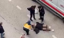 Bursa'da yolun ortasında yatan kadın, sinir krizi geçirdi