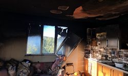 Bursa'da  alevlere teslim olan mutfak küle döndü