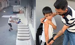 8 yaşındaki çocuğu acımasızca yere fırlattı!