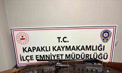Kapaklı’da arama yapılan evde ruhsatsız tabanca ve 2 av tüfeği ele geçirildi