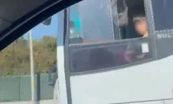 Çocuğun otobüs ile tehlikeli yolculuğu kamerada
