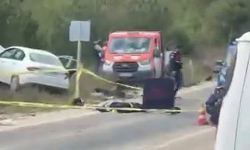 Bursa'da otomobil ile motosiklet kafa kafaya çarpıştı