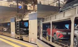 Almanya’dan sipariş edilen Togg otomobilleri trenle Avrupa’ya gidiyor