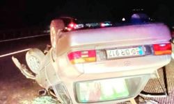 İnegöl'de otomobil taklalar attı; 1 ağır yaralı