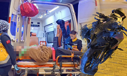 Motosikletli genç ölümden döndü