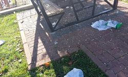 İnegöl'de parkı çöplüğe çevirdiler