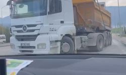 Bursa'da ters şeritten giren kamyon 'pes' dedirtti