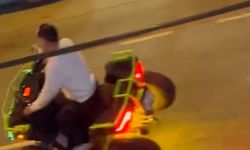 Arnavutköy’de cadde ortasında tehlikeli gösteri