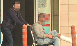 İnegöl'de işçinin bacağı bu hale geldi