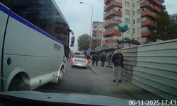 Yıldırım'da trafikte yol verme tartışması kamerada