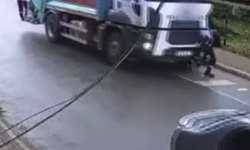 Korkunç kaza kamerada...  Belediye işçisi hayatını kaybetti