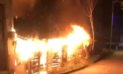 İnegöl'de alev alev yandı