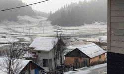 Çiğdem Yaylası beyaza büründü