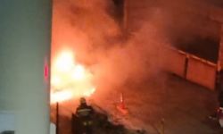 Tekirdağ’da hastane bahçesinde oksijen tüplerinin yanında yangın