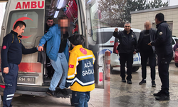 İnegöl'de sürücüler arasında kaldırım taşlı kavga