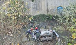 İnegöl'de dereye uçtu! Ekipler sevk edildi