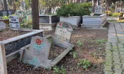 İnegöl Orhaniye mahallesinde bazı kabristanlıklar yan yatmaya başladı