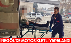İnegöl'de motosikletli yaralandı