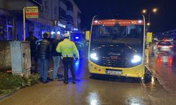 İnegöl'de özel halk otobüsü kadına çarptı