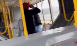 Bursa'da otobüsün içinde tekme tokat böyle darp etti