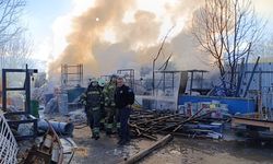 İnegöl'deki hurdacıda yangın