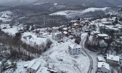 Demirköy'de kartpostallık kış manzarası