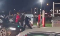 Nilüfer'de akaryakıt istasyonunu boks ringine çevirdiler