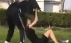 İnegöl’de saç saça kavga kameraya yansıdı