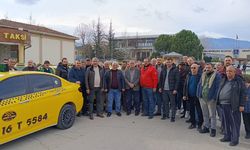 İnegöl'de taksicilerden eylem "Korsana geçit vermeyeceğiz"