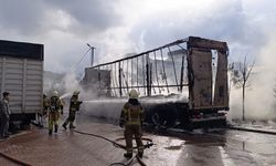 İnegöl'de tır alev alev yandı