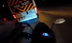 Bursa Yıldırım'da motosikletlinin tehlike atlattığı anlar kamerada