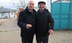 Başkan Bozbey'den Yaren Leylek ve Adem Amca'ya ziyaret