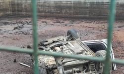 Gökçeada'da yoldan çıkan otomobil fabrikanın bahçesine uçtu: 4 yaralı