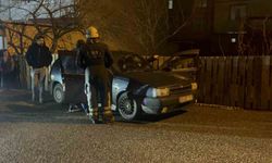 Tekirdağ'da otomobil bahçe duvarına çarptı