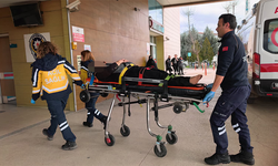 Bursa İnegöl'de temizlikçi camları silerken düştü!