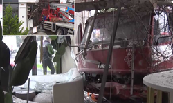 Sepetli vinç diş hekimliği polikliniğine daldı: 2 yaralı