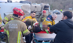 Bursa İnegöl'de tanker devrildi