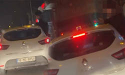 Bursa İnegöl'de tehlikeli yolculuk kamerada