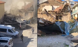 Bursa Gemlik'te metruk bina çöktü