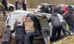 Bursa'da korkutan kaza: Yoldan çıkarak takla attı
