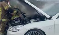 Bursa Mudanya'da lüks araç son anda kurtarıldı!