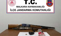 Tekirdağ'da ruhsatsız av tüfeği ve uyuşturucu ele geçirildi