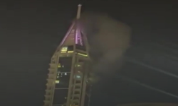 Dubai'de gökdelende patlama meydana geldi