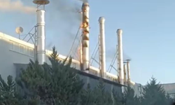 Bursa Osmangazi'de fabrika bacasında yangın çıktı