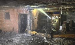 Bursa İnegöl'de gece saatlerinde yangın