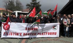 Edirne'de Filistin'e destek gösterisi