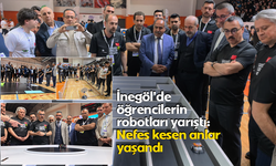 Bursa İnegöl'de öğrencilerin robotları yarıştı