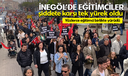 Bursa İnegöl'de eğitimciler şiddete karşı tek yürek oldu