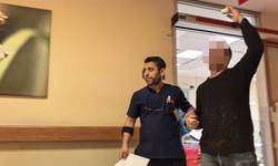 Bursa İnegöl'de kopuk parmakla acile geldi