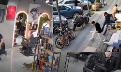 Sultangazi’de kuaförde ilginç anlar kamerada: Kedi müşterileri kovaladı